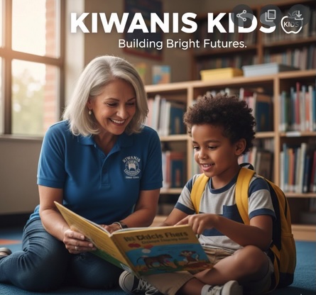 Kiwanis member helping student