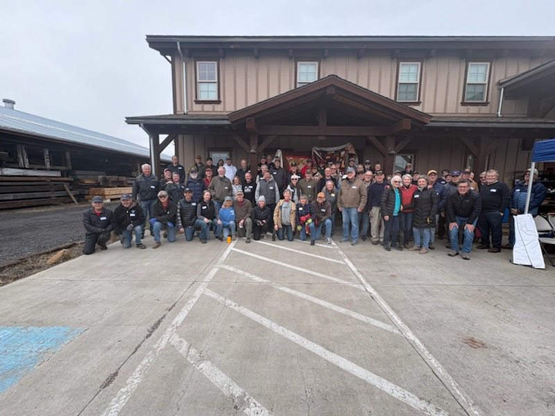 50 Kiwanis and Rotary members joined forces to build beds for kids in Sisters in conjunction with Sleep in Heavenly Peace