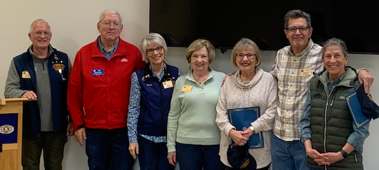 New Kiwanis members Chris Drew and Dennis Staines